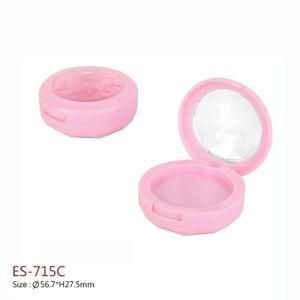 Wholesale Customized Blush Case Empty Round Plastic Cosmetic Container