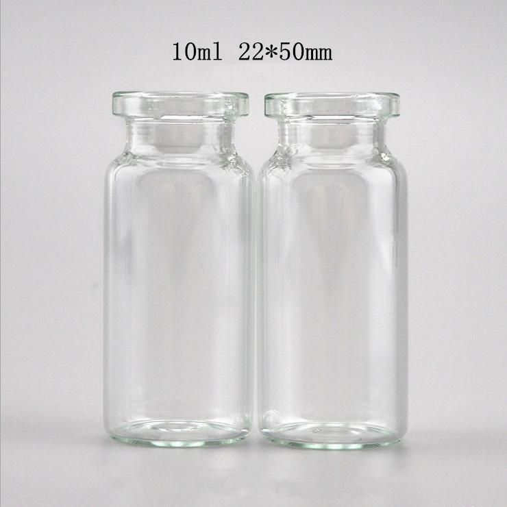 20mm 5ml -50ml Amber or Clear Tubular Glass Bottle Vial for Medical or Cosmetic with Rubber Stopper