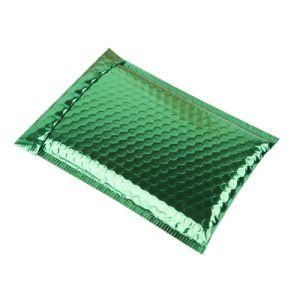 Personalized Shine Green Color Mailing Envelope Compostable Shipping Mailer Padded Bubble Recycled