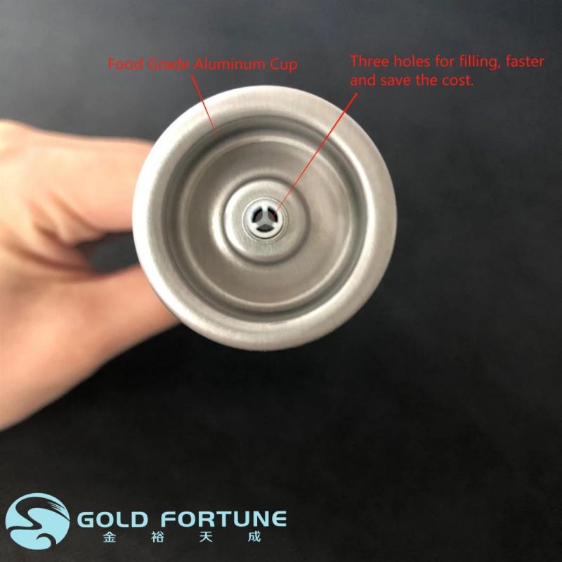 Food Grade Aluminum-Plastic Gold Fortune Bov Packaging for Aerosol Can Valve