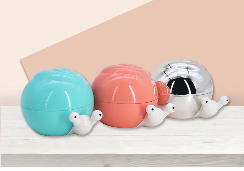 Cute Plastic Snail 80g Baby Face Cream Jar Refillable Cosmetic Containers