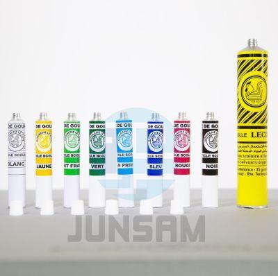 OEM Printing Aluminum Tube Chemical Glue Long Nozzle Art Pigment Packaging