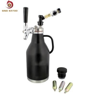Torneira V&aacute; Cuo Cerveja Insulated Steel Bottle Can Growler with Tap