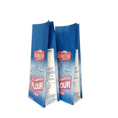 Biodegradable Multi Layer Kraft Paper Valve Bag for 20kg 25kg Flour Chemical Packaging Bag Eco-Friendly Material Recyclable Bag