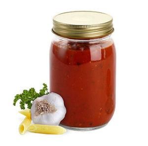 Round Empty Jam Sauce Kitchen Food Glass Jars with Iron Lids