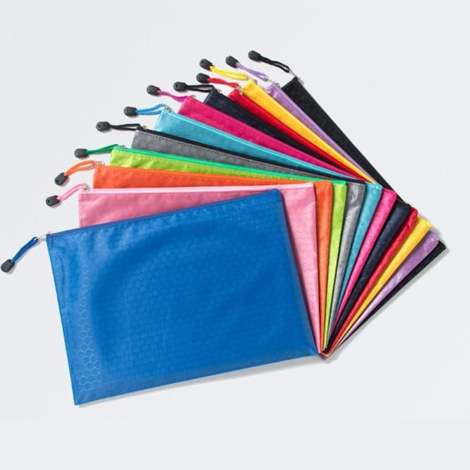 Nylon Zippered Bag for Documents and Stationery