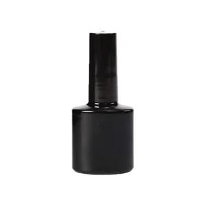 5ml 10ml 15ml Matte Black Round Empty Glass UV Gel Nail Polish Bottle with Brush