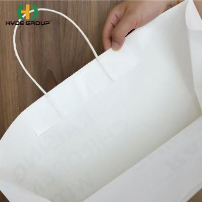 White Paper Bag Recycled Ladies Carrier Shopping Bag for Clothes/Apparel/Gift