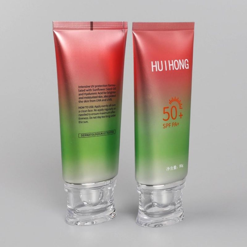 Black Color Flip Top Cap PE Plastic Tube for Face Wash Cream Packaging