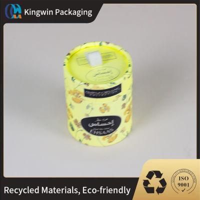 Customized Logo Printed Cardboard Kraft Boxes Paper Round Box Packaging with Lid
