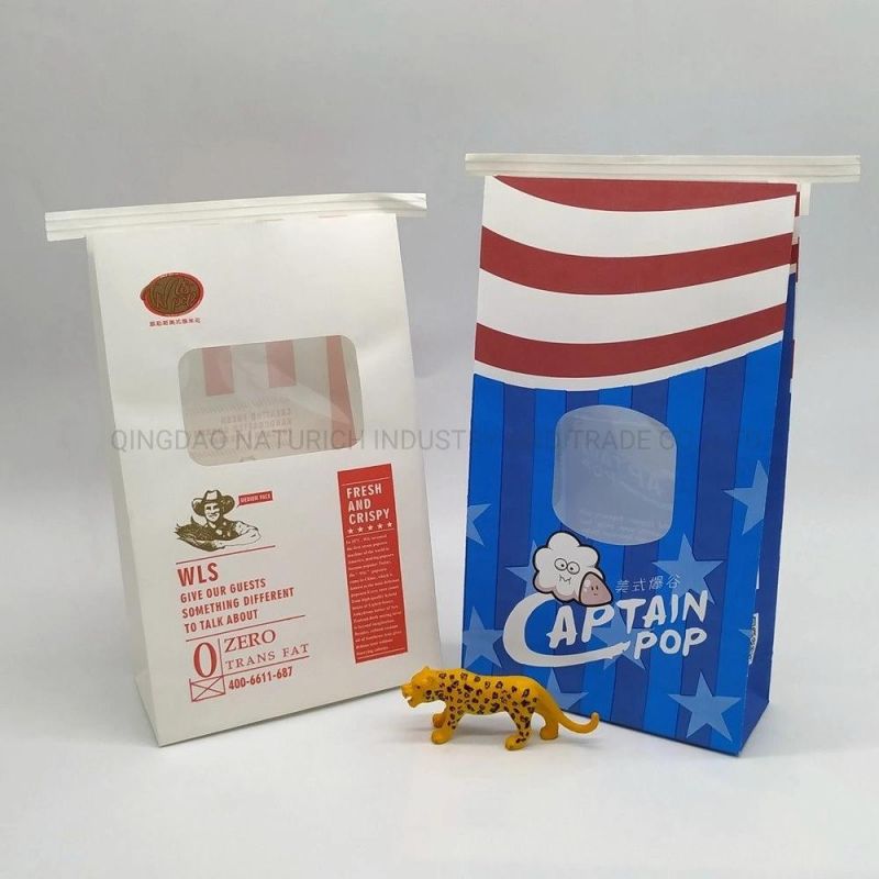 Eco Friendly Self Adhesive Kraft Paper Bread Food Packaging Bag with Window