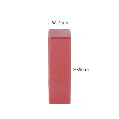 Hot Sale Empty Custom Square Red Makeup Containers Lipstick Tube Metal Lipstick Tube