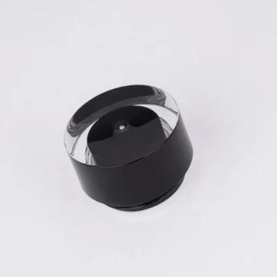 Black Plastic Jars with Dotted Metal Aluminum Screw Lid