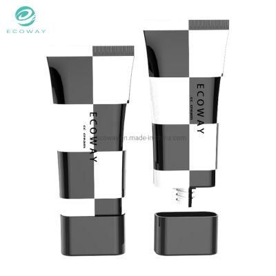 Dense Zebra Pattern Black and White Grid Offset Printing Cosmetic Packing Tube
