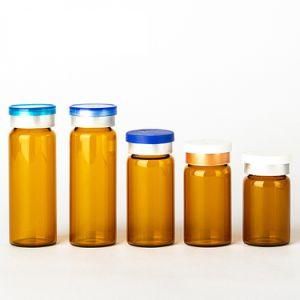 Wholesale Clear and Amber 4ml to 30ml Empty Sterile Medicine Pharmecutical Glass Vials Bottle with 20mm Aluminum Lid