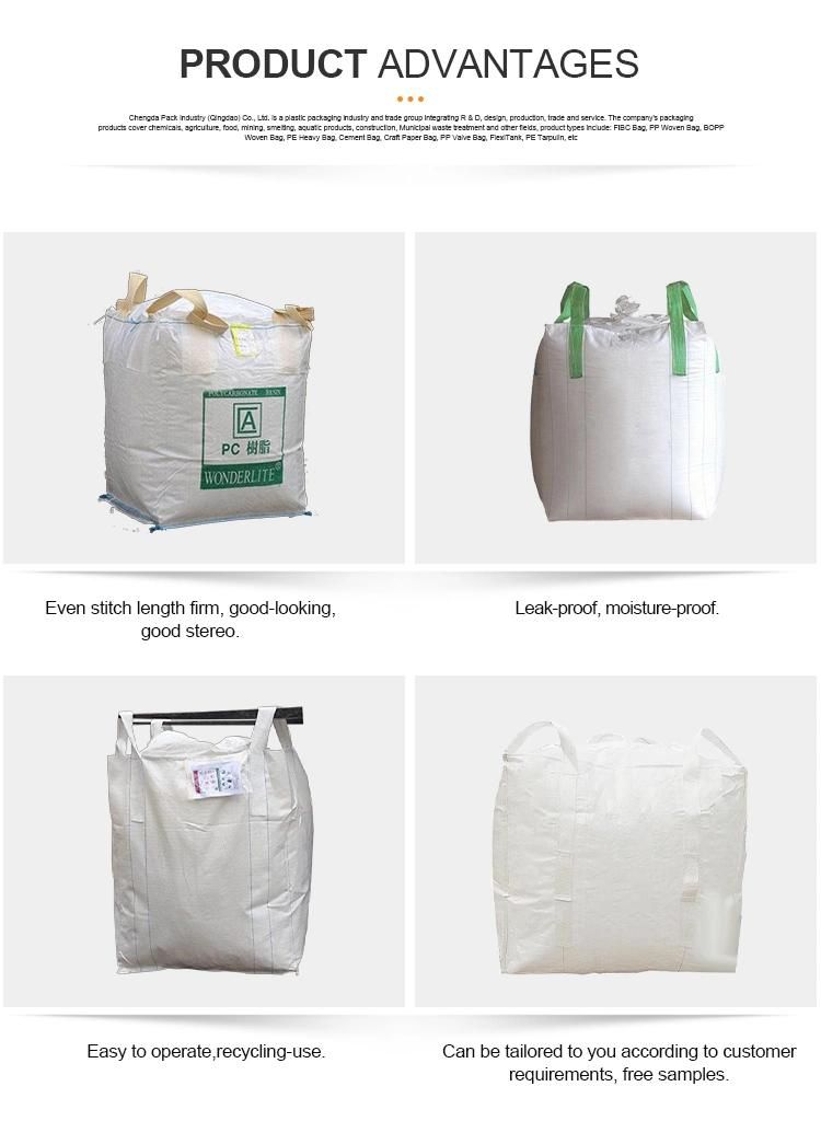 Woven PP Big Rubble Sacks Jumbo Bag Sewing Coal Packing 1000kg