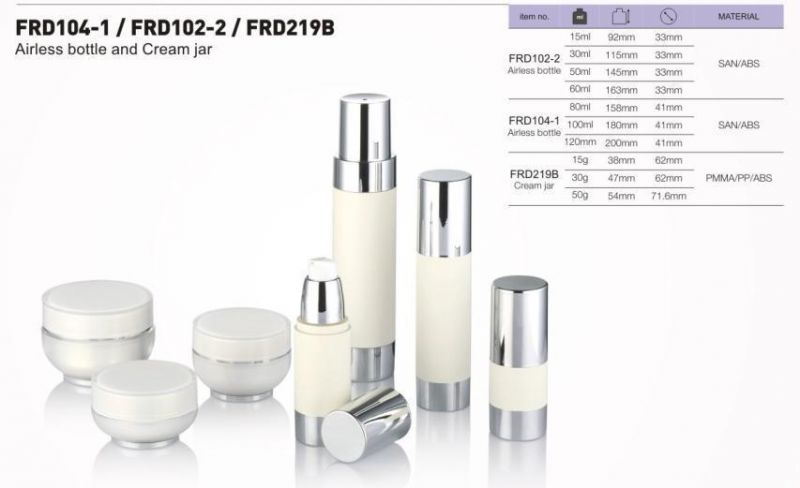 15g 30g 50g Round Double Wall Luxury Skin Care Cosmetic Facial Cream Packaging Container Glass Jar