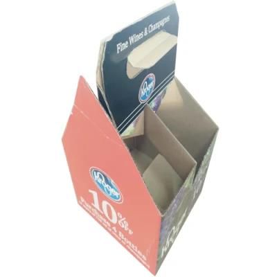 Custom Design High Quality Corrugated 4 Pack Beer Carrier
