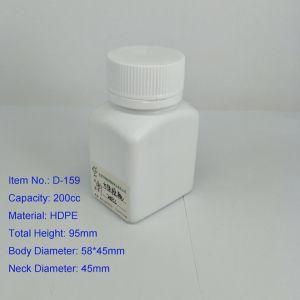 200cc HDPE High Quality Square Insurance Bottle