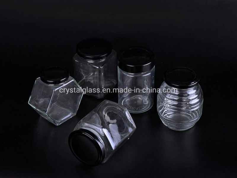 4 Oz 8 Oz 12 Oz 16 Oz 32oz Clear Wide Mouth Glass Mason Jar with Metal Lid