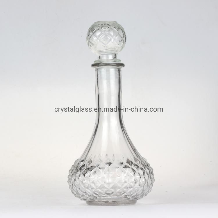 Top Grade Food Grade Crystal Glass Wine Bottle Whisky Glass Container 500/750ml