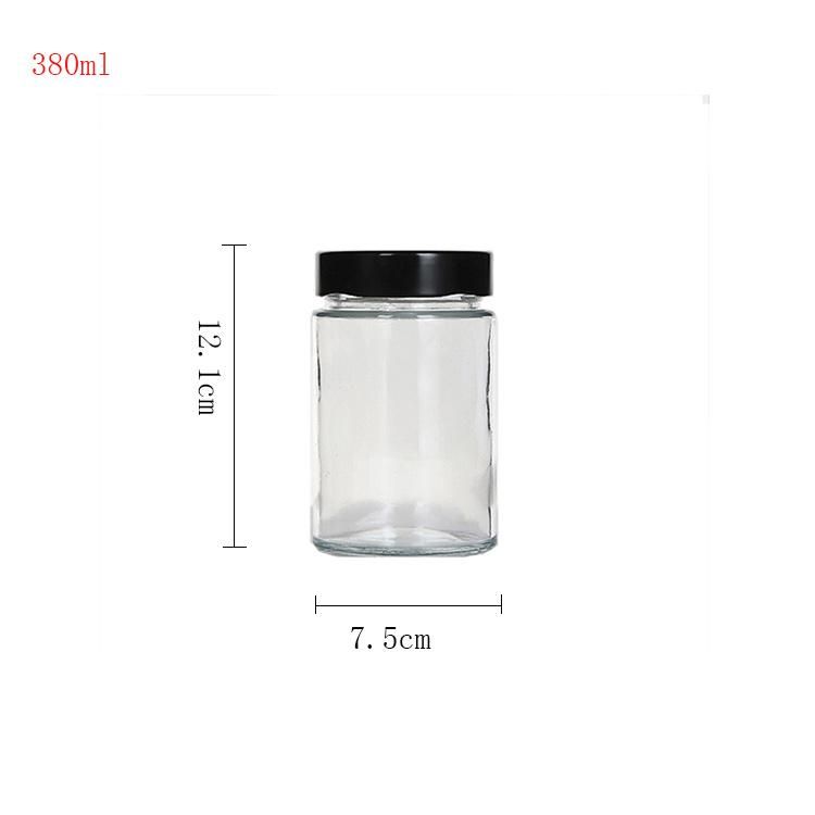 380ml Glass Jars Jam Honey Glass Jars with Deep Tight-Fitting Lid