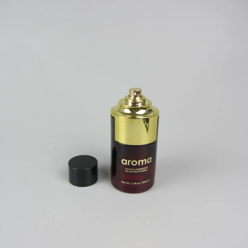 Gold Silver Sprayer Perfume Spray Glass Round Bottle Packaging
