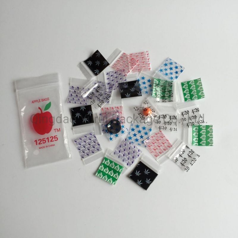 Wholesale Cheap LDPE Apple Small Zip Lock Bags/Mini Baggies