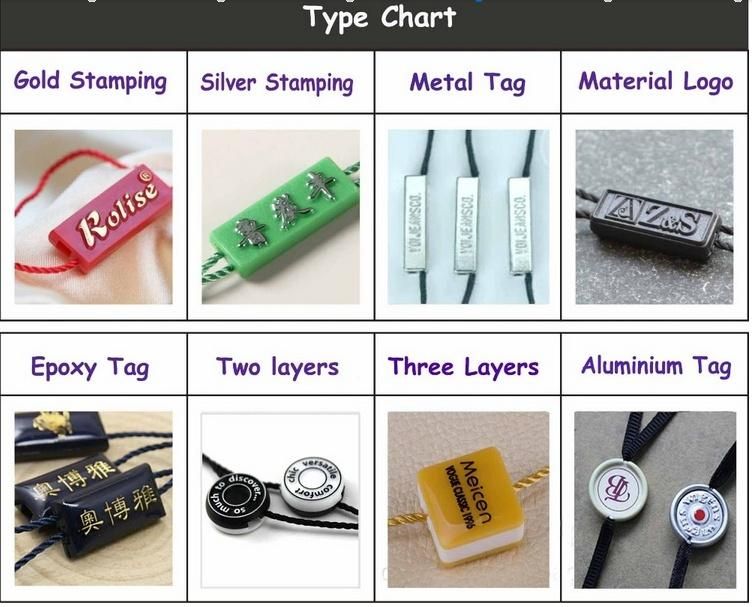 Embossed Plastic Seal Tag for Clothing Labels