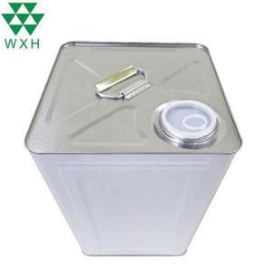 15L Food Grade High Quality Edible Oil Tin Can with Plastic Lid