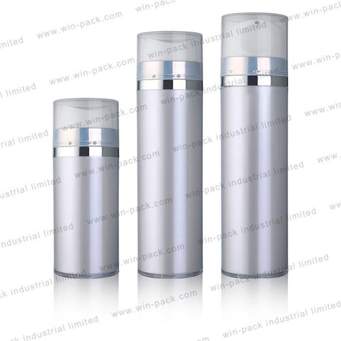 Hot Sell Lotion Airless Pump Shiny Silver Bottle Cosmetic Packing 50ml 80ml 120ml