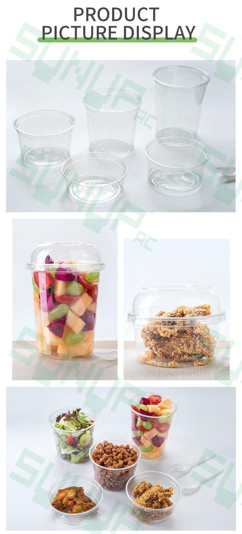 Disposable Custom Salad 16oz Pet Deli Container with Lid
