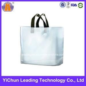 Stand up Customized Printed Biodegradable Soft Loop Handle Plastic Bag
