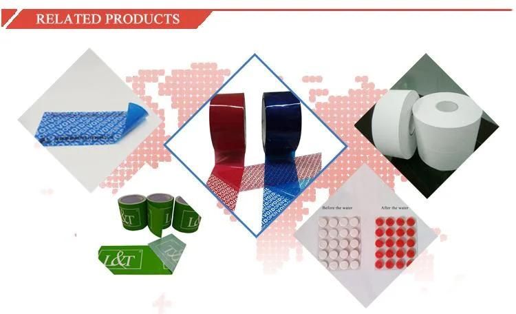 Tamper Evident Tape Materials Custom Tamper Evident Proof Packing Security Tape Materials of Pet