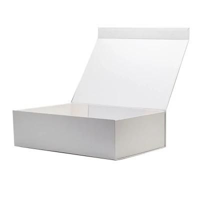 Wholsale White Very Large Folding Gift Set Present Magnetic Ribbon Box