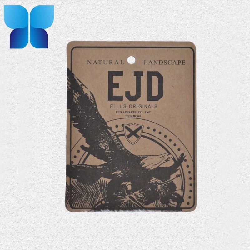 High Quality Recycled Brown Kraft Paper Hang Tag for Jeans