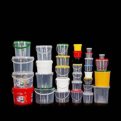 4L Safe Food Plastic Containers Plastic Packaging Bucket with Handle and Lid