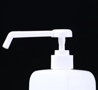 500ml Square White HDPE Bottle with Long Nozzle for Alcohol Disinfectant Hand Washing Liquid