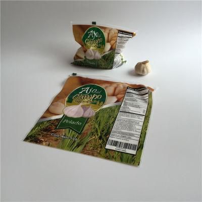 Multi-Color Printing LDPE Slider Reclosable Food Storage Bag for Garlic