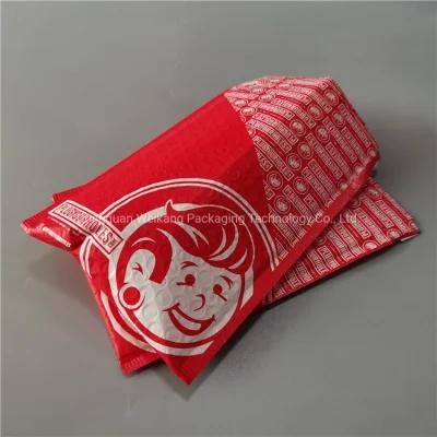 Customized Printing Red Poly Bubble Mailers Padded Envelopes Plastic Package Bag