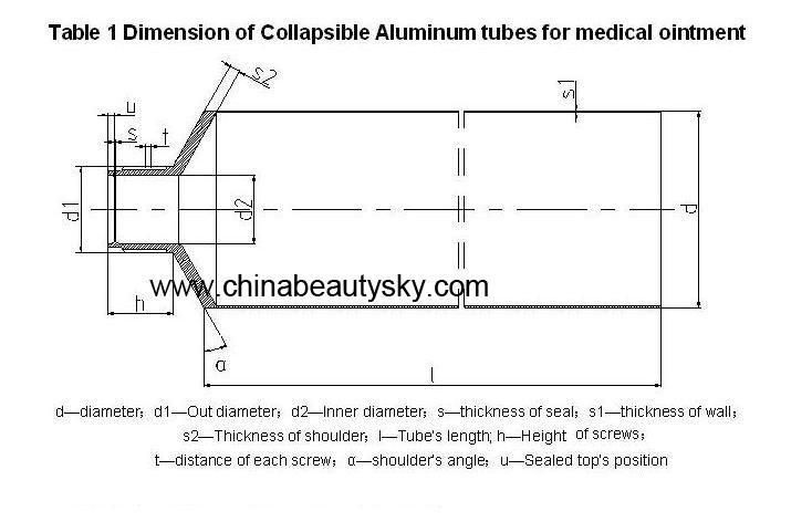 "Super Quality Aluminum Collapsible Tube Dia. 25mm Hair Dyes 