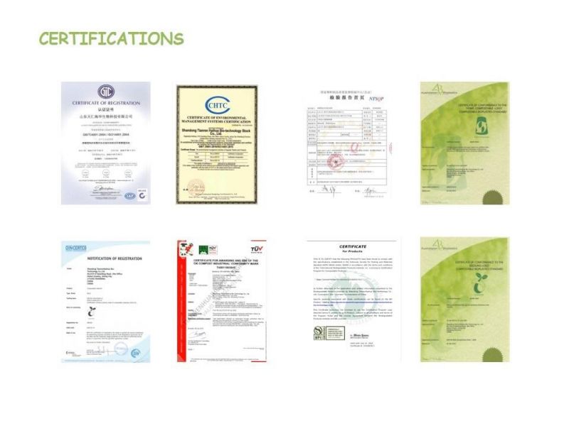 Pbat PLA Starch Material 100% Degraded Into H2O and CO2 Eco-Friendly