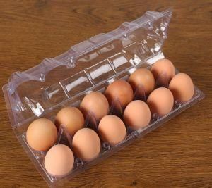 Plastic Package Poultry Eggs Container Cartons 12 Cell Egg Box
