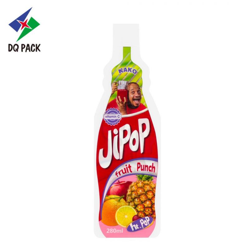 Bottle Shape Stand up Injection Bag for Juice Packaging