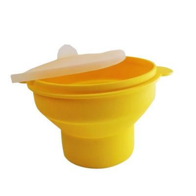 Silicone Folding Microwave Popcorn Bucket with Cover