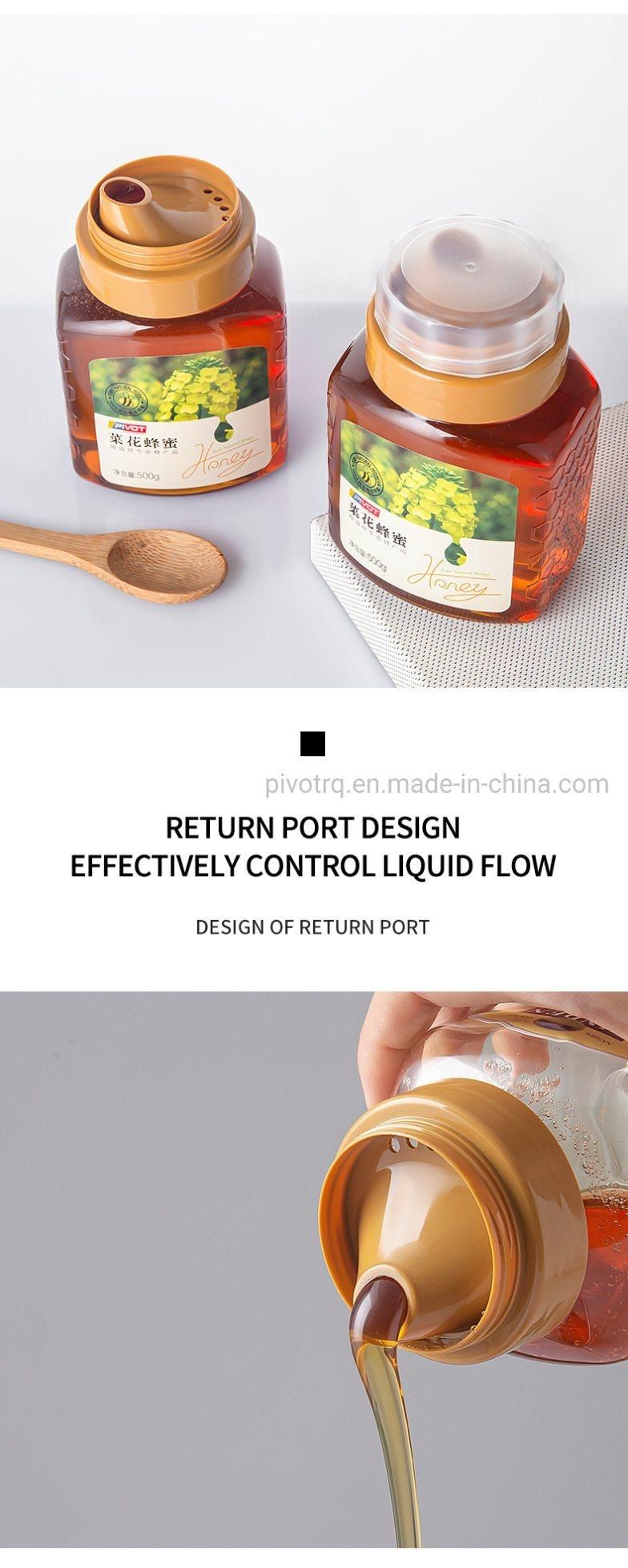 500g Pet Food Grade Plastic Honey Bottle with Reflux Inlet Design Cap