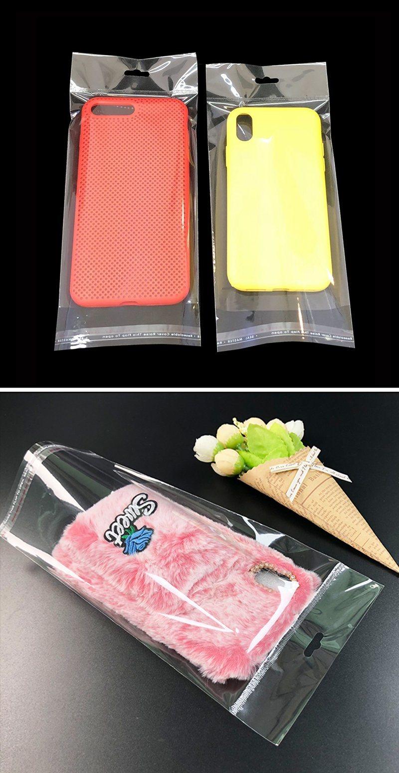 Transparent Hanging Head OPP Plastic Packaging Bag Phone Case