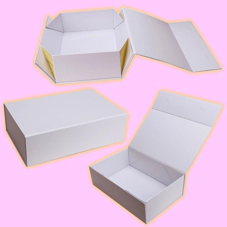 Custom Color and Size Cardboard Magnet Close Box with Ribbon Handle