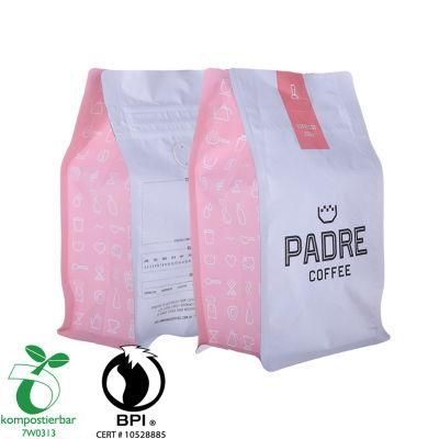Hot Sale Biodedradable Square Bottom Coffee Bag with Zipper and Valve