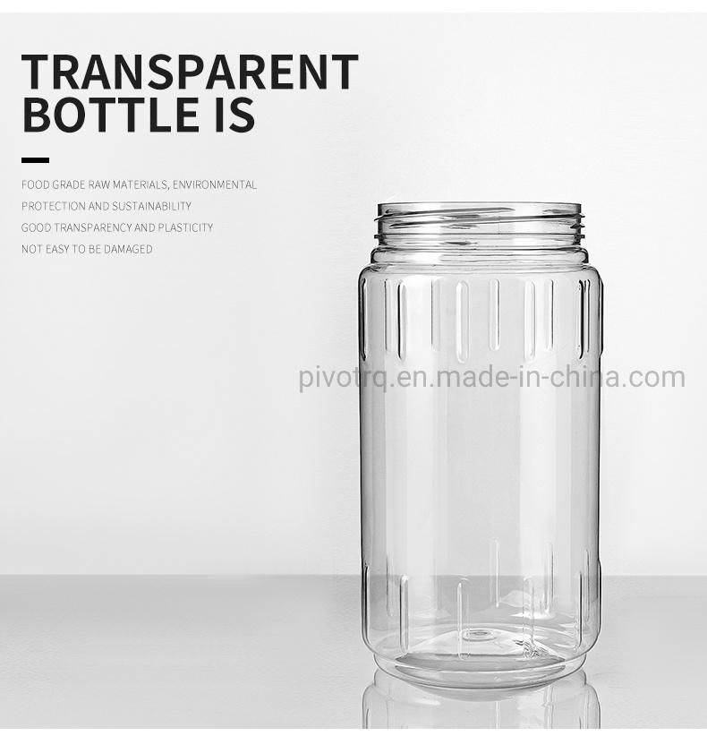 1130ml Pet Transparent Plastic Bottle Wide Mouth Bottles Flower Tea Nuts Food Packaging Cans